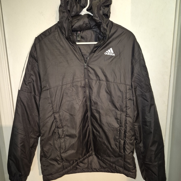 Adidas Essentials Insulated Hooded Jacket Black Sz.S - Picture 6 of 12